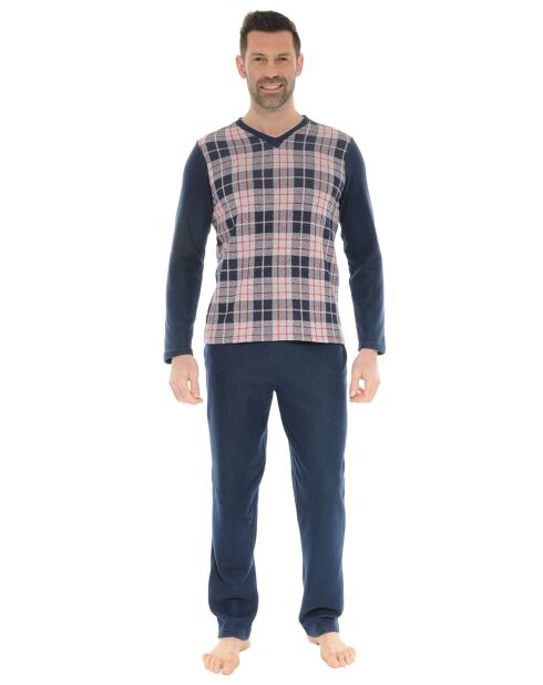 Pyjama long en Maille Davy bleu marine