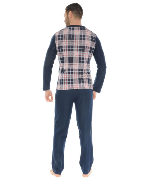 Pyjama long en Maille Davy bleu marine
