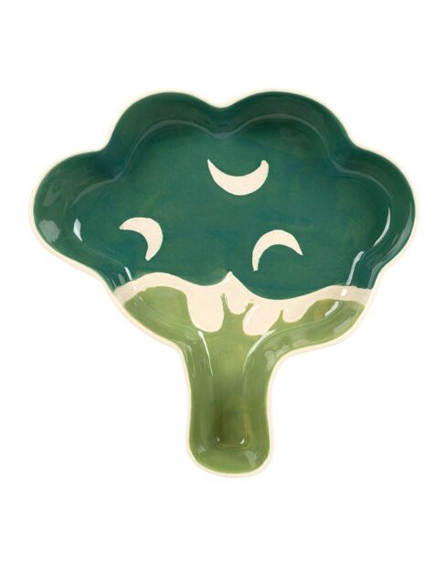 Plat Brocoli vert- 17.5x17.5cm