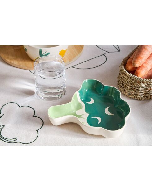 Plat Brocoli vert- 17.5x17.5cm