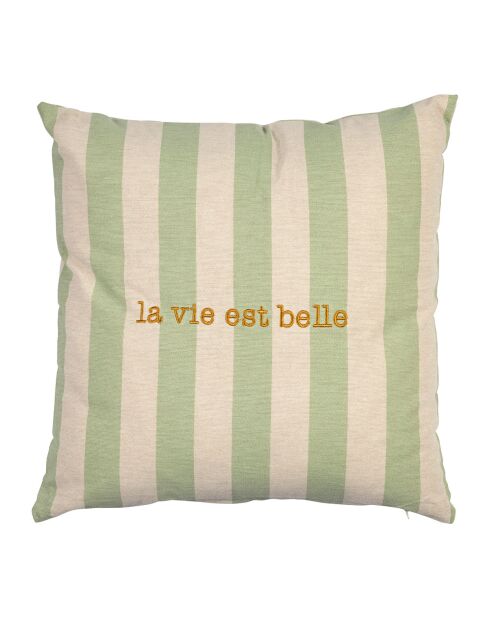 Housse de coussin verte   45x45cm