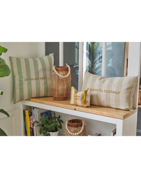 Housse de coussin verte   45x45cm