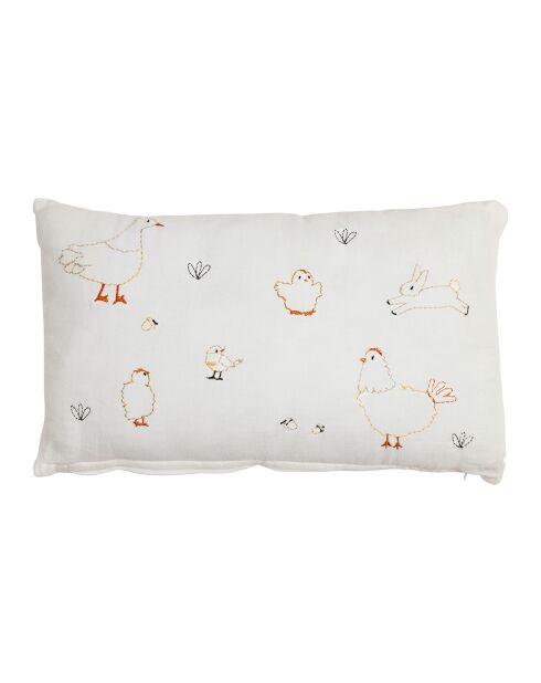 Housse de coussin blanche -  50x30cm