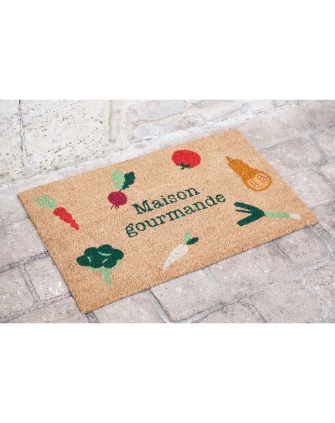 P'Tit Legume bruine deurmat - 73x43cm