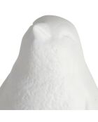 Lampe Led en Porcelaine Pingouin blanche- L14x13.5xH.25.5cm
