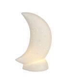 Luna witte porseleinen LED-lamp - 16x10xH.26cm
