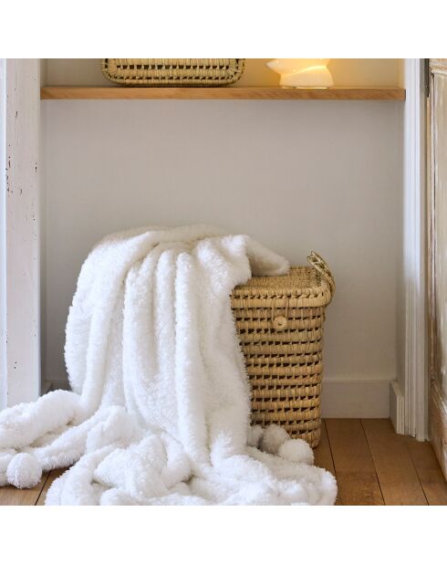 Songes weißes Plaid - 170x130cm