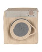 Scatola portaoggetti per lavatrice Sweet Dream beige, 30 x 30 x H.34 cm