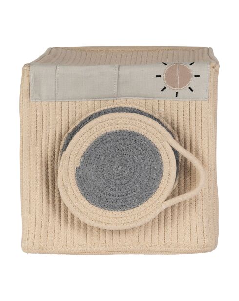 Scatola portaoggetti per lavatrice Sweet Dream beige, 30 x 30 x H.34 cm