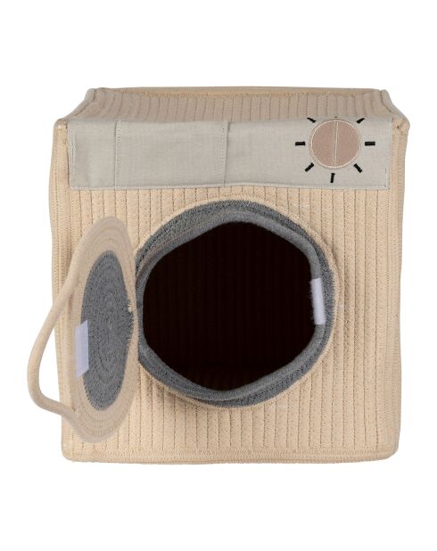Scatola portaoggetti per lavatrice Sweet Dream beige, 30 x 30 x H.34 cm