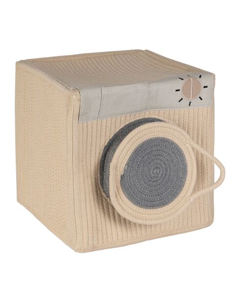 Scatola portaoggetti per lavatrice Sweet Dream beige, 30 x 30 x H.34 cm