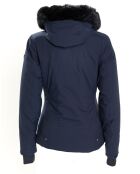 Veste de ski Geod fausse fourrure bleu foncé