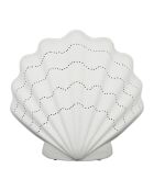 Lampe en Porcelaine Coquillage blanche - 22x12xH.21.5cm