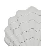 Lampe en Porcelaine Coquillage blanche - 22x12xH.21.5cm