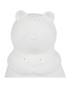 Lampe Led en Porcelaine Ours blanche - 14x15xH.20cm