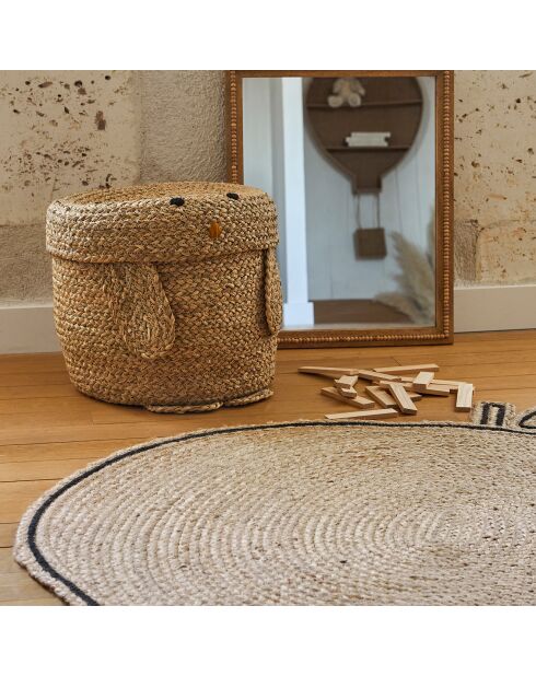 Cestino in alghe marine naturali a forma di pinguino