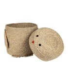 Cestino in alghe marine naturali a forma di pinguino