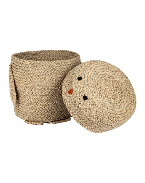 Cestino in alghe marine naturali a forma di pinguino