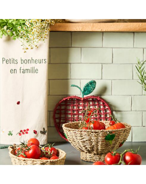 Coupe en Jonc de mer P'Tit Legume naturel - D.28xH.14cm