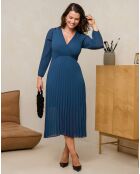 Robe Constance bleu canard