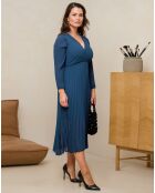 Robe Constance bleu canard