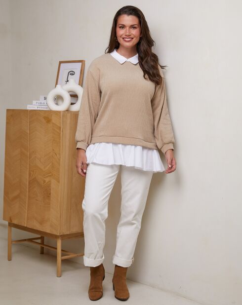 Pull Chemise Justine beige