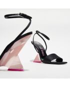 Sandales Cheope noir/rose - Talon 11 cm