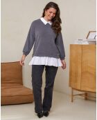 Pull Chemise Justine gris