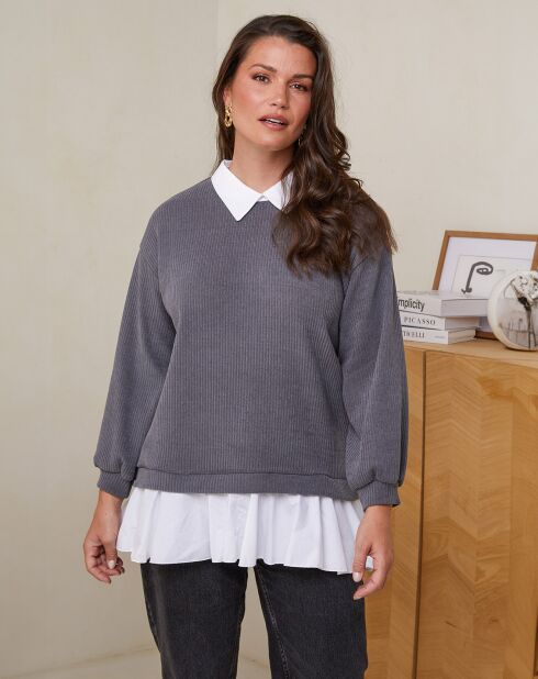 Pull Chemise Justine gris