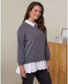 Pull Chemise Justine gris