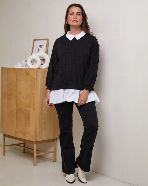 Pull Chemise Justine noir
