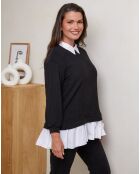 Pull Chemise Justine noir