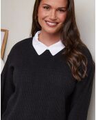 Pull Chemise Justine noir