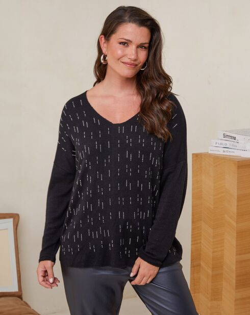 Pull en Laine mélangée Alice noir