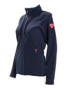 Veste seconde couche Stretch Lechaud fausse fourrure bleu foncé