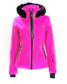 Veste de ski Geod fausse fourrure rose
