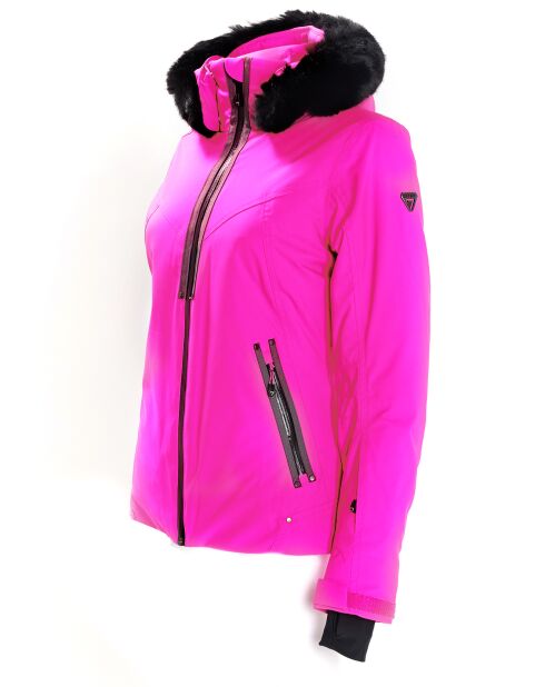 Veste de ski Geod fausse fourrure rose