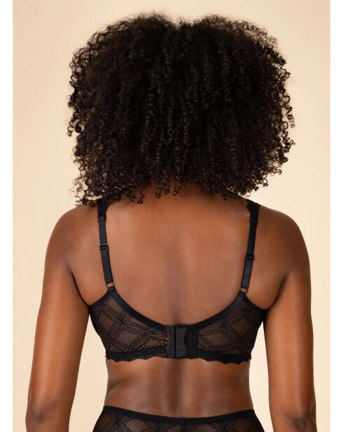 Soutien-gorge Minimiseur en dentelle Lisa noir