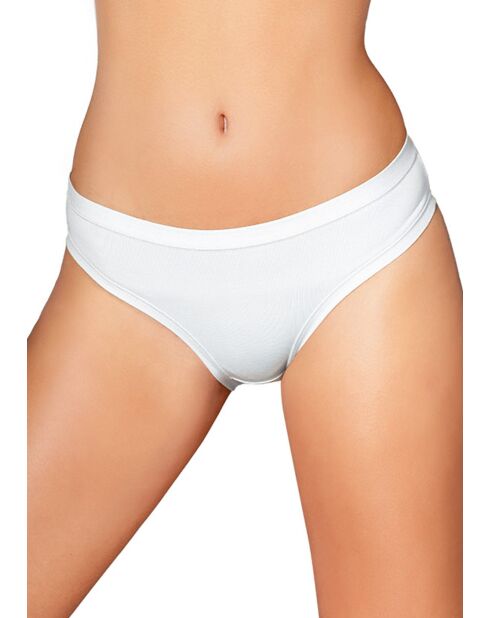 Tanga Elodie 100% coton blanc