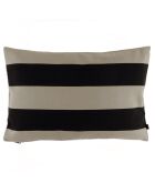 Housse de coussin Outdoor Biarritz lin/noir - 40x60 cm