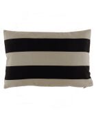 Housse de coussin Outdoor Biarritz lin/noir - 40x60 cm