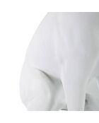 Sculpture chien blanc/doré - 20x12.5x33 cm