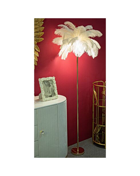 Vloerlamp Palm goud/wit - Ø 55x160 cm