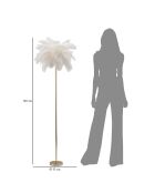 Vloerlamp Palm goud/wit - Ø 55x160 cm