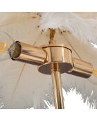 Tafellamp Palm goud/wit - Ø 40x55 cm