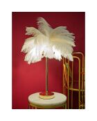 Tafellamp Palm goud/wit - Ø 40x55 cm