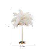 Tafellamp Palm goud/wit - Ø 40x55 cm