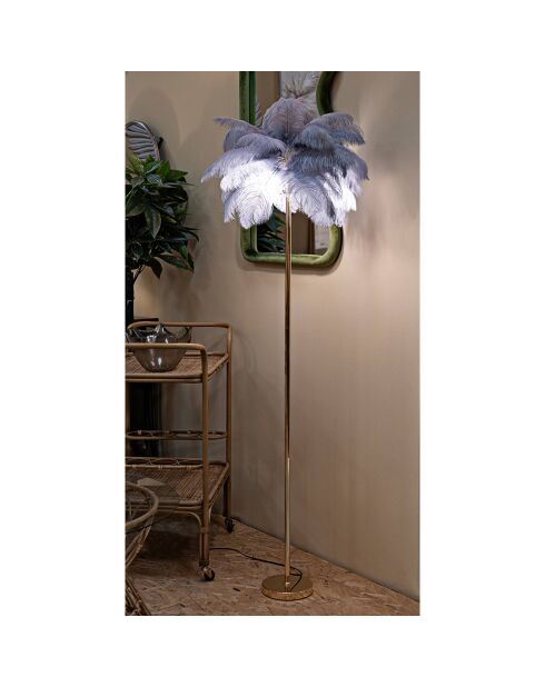 Lampadaire palm doré/gris - Ø 55x160 cm