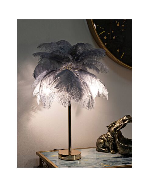 Palm Tischlampe gold/grau - Ø 55x60 cm