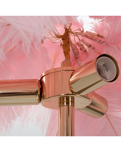 Roze/gouden palmvloerlamp - Ø 55x160 cm